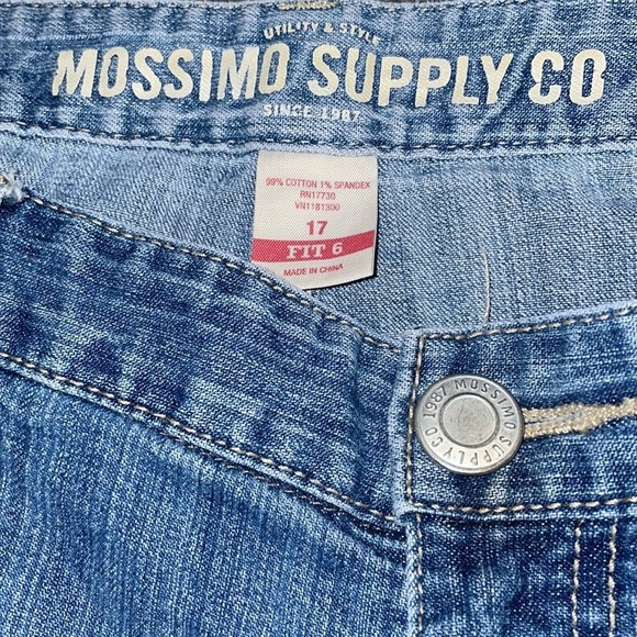 Mossino Supply Co Jeans Shorts Soft denim Size 17 Fit 6 Bermuda comfy - Picture 4 of 6